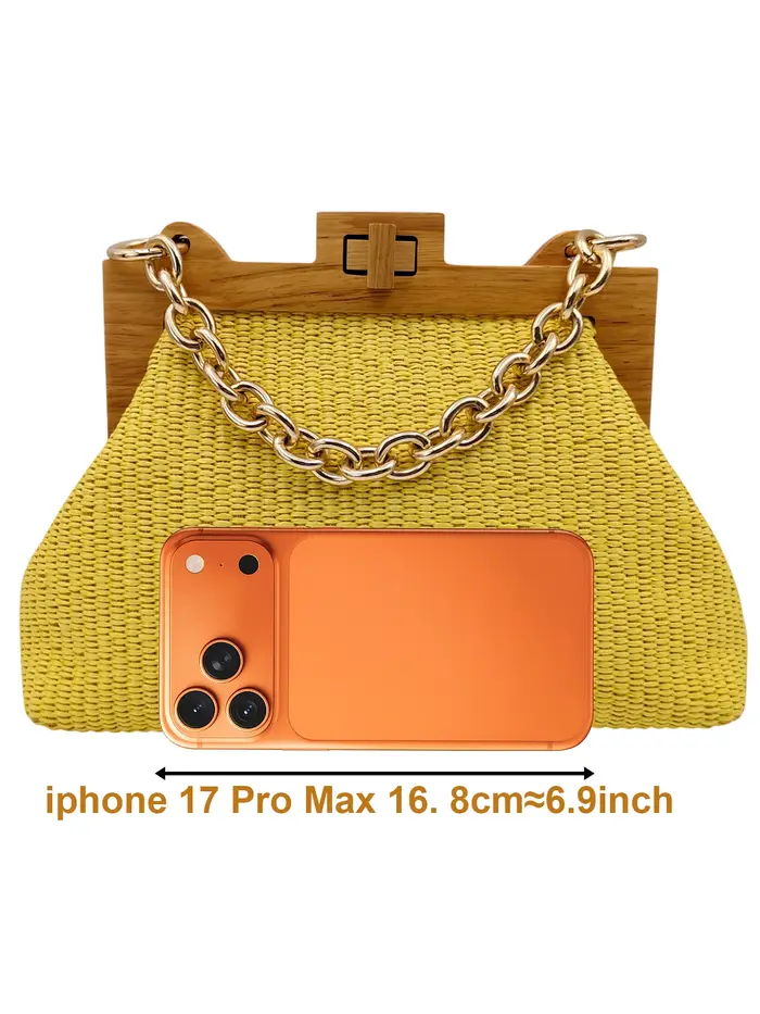 Sac à main tressé horizontal jaune citron nouvelle collection 2026