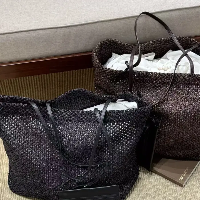Sacs fourre-tout de plage bohèmes en raphia pour femmes, sacs à main de luxe de créateur, nouveauté