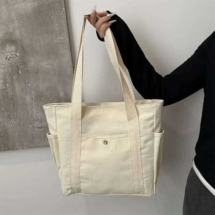 Sac fourre-tout à fermeture éclair de style voile universitaire de grande capacité – Sac de travail durable et spacieux
