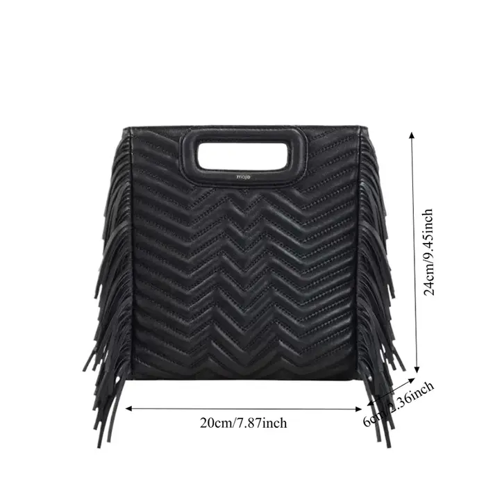 Nouvelle mode femmes MAJE sac noir brodé rétro sac à bandoulière Design de luxe décontracté dames sac
