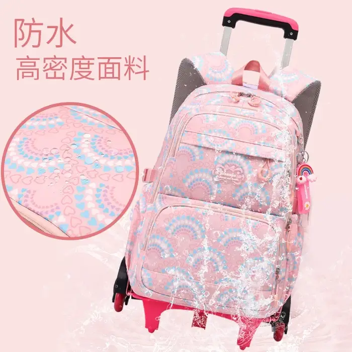 Sac à Dos d'École à Roulettes pour Fille