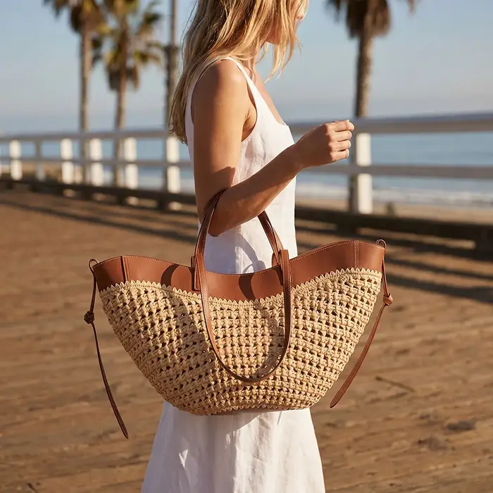 Accessoires de fabrication de sacs fourre-tout tissés pour femmes