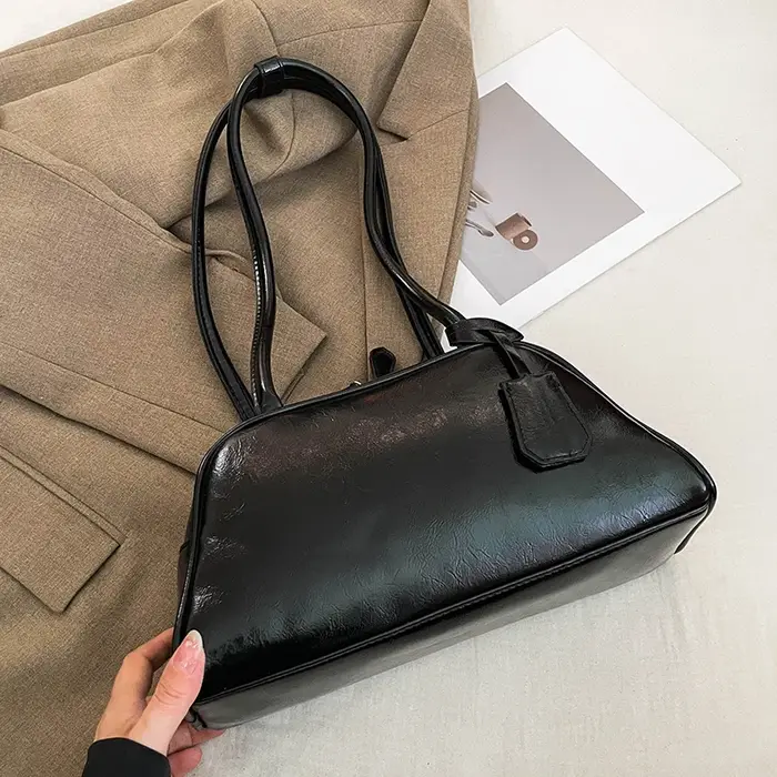 Sac à bandoulière en cuir Pu rouge pour femmes