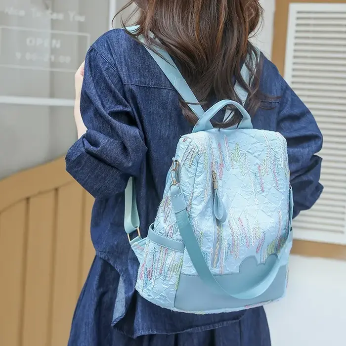 Sac à dos brodé à la mode pour femmes