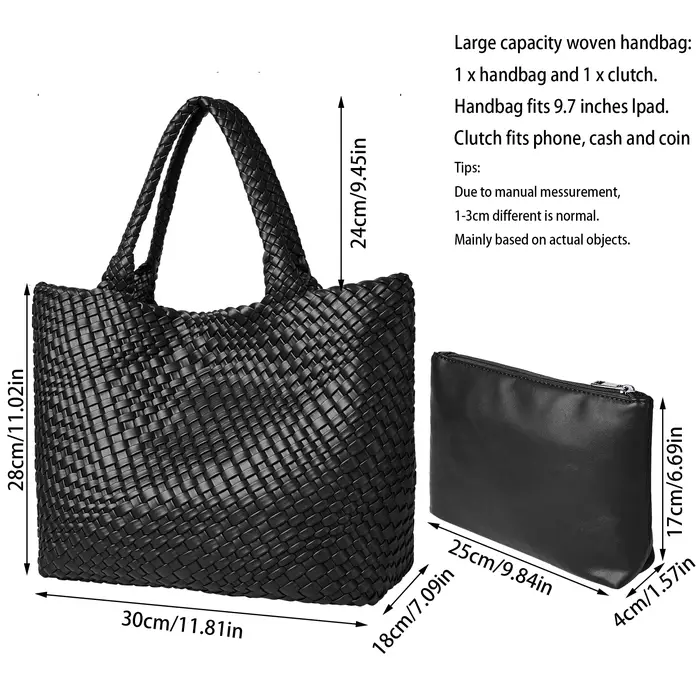 Sac fourre-tout tissé pour femme