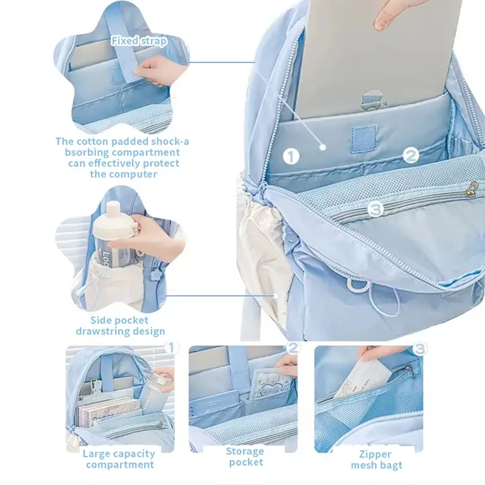 Sac à dos de Style crème pour étudiants d'apparence élevée