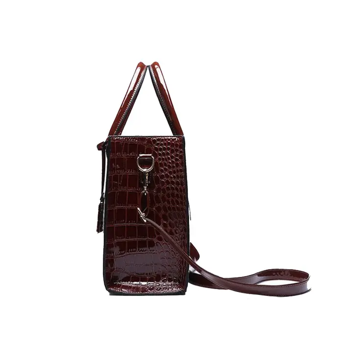 Sacs à main de luxe Alligator Designer PU cuir verni sac à bandoulière pour femmes fourre-tout rétro dames Messegner sac