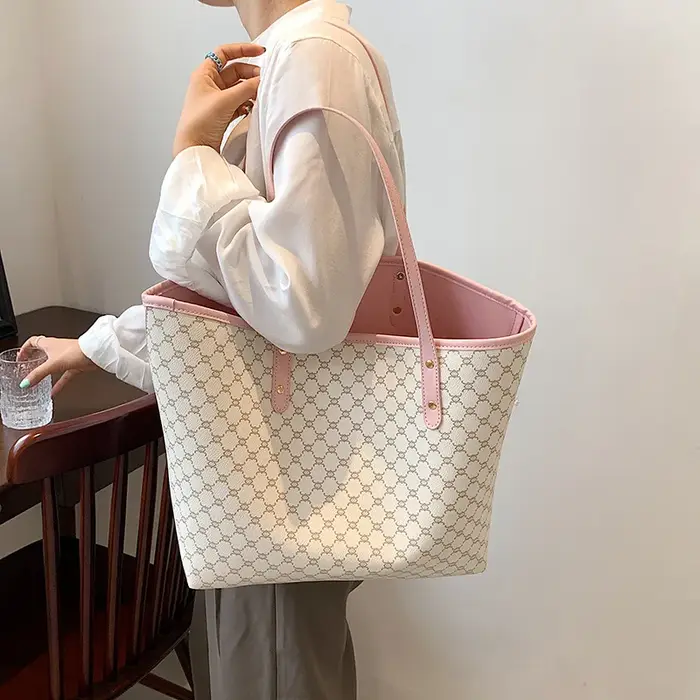 Grand sac à main fourre-tout rayé pour femme, sac à provisions initié, grande capacité, créateur de 
