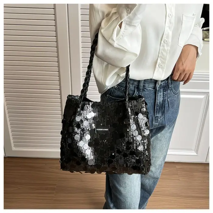Nouveau Sac Fourre-tout Scintillant à Paillettes pour Femme