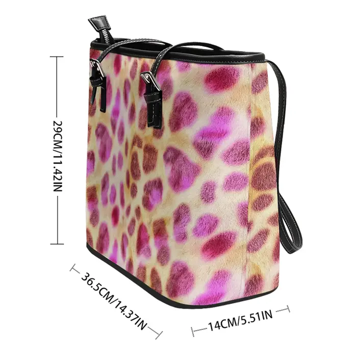Sac à bandoulière en cuir Oxford PVC imprimé multicolore en fourrure de léopard urbain
