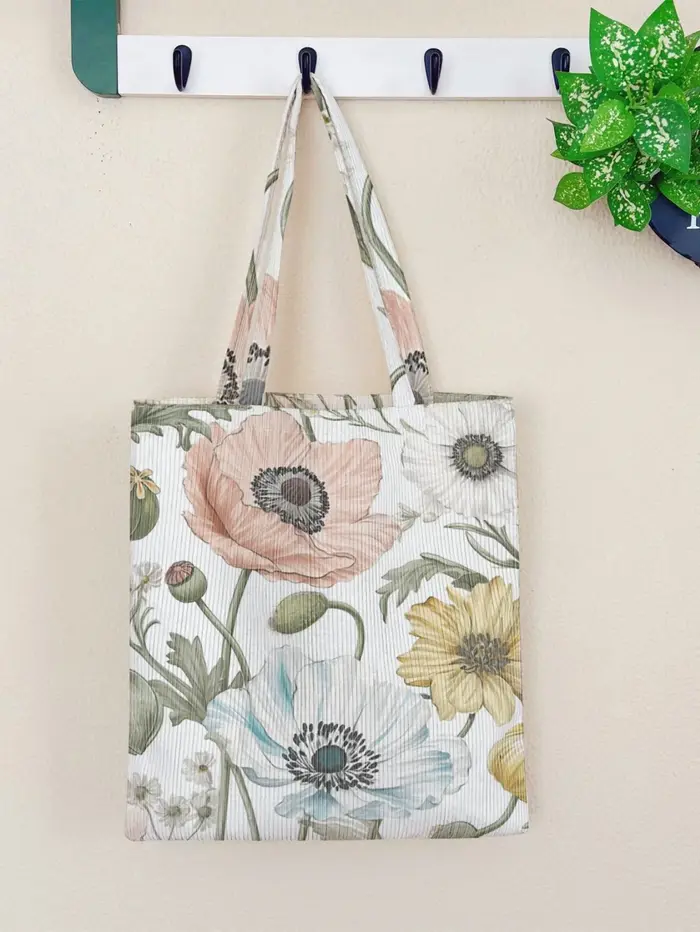 Sac à main à motifs floraux, idéal pour les trajets quotidiens et le shopping, facile à transporter 