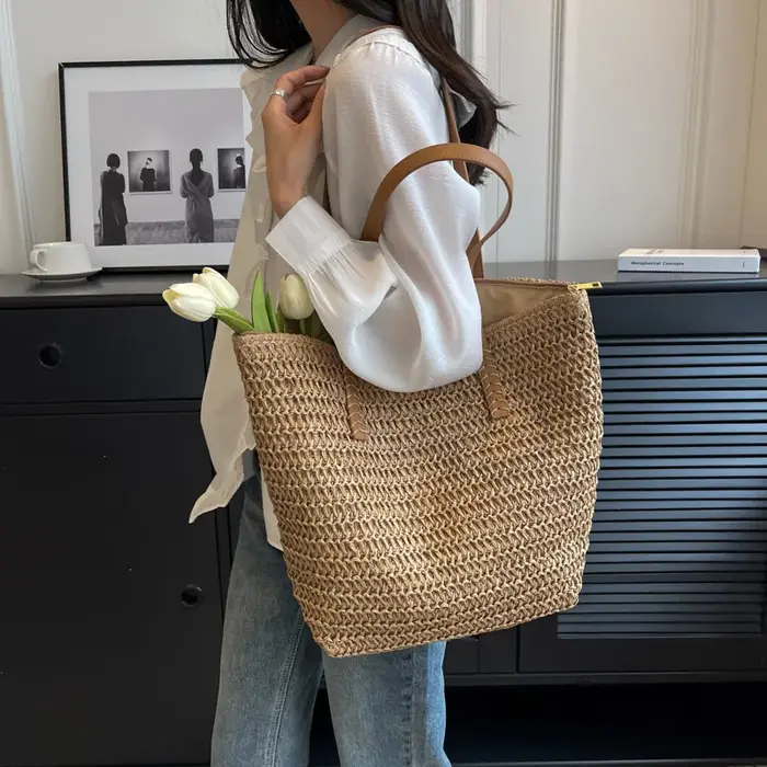 Sac à bandoulière tissé à la main pour femme