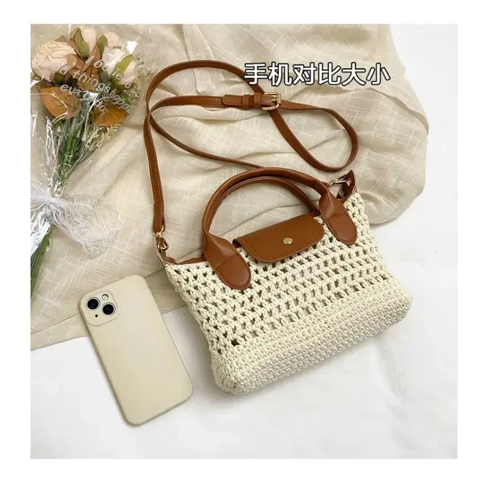 Sac à dumplings tissé à la main pour femme