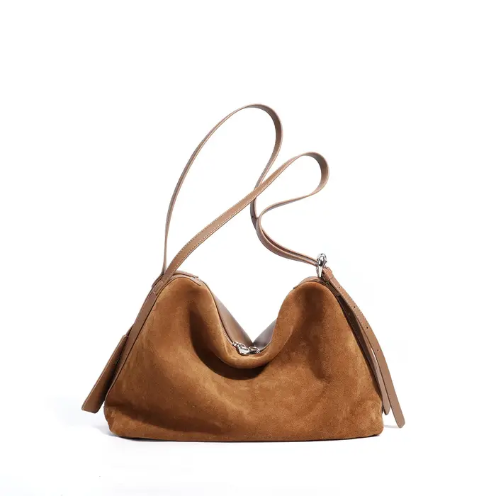 Sac fourre-tout vintage en cuir véritable grande capacité pour femme