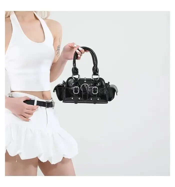 JIAERDI Vintage rose Y2k sac de messager sac à main femmes 2025 cuir Rivet Chic poignée décontracté sacs à bandoulière