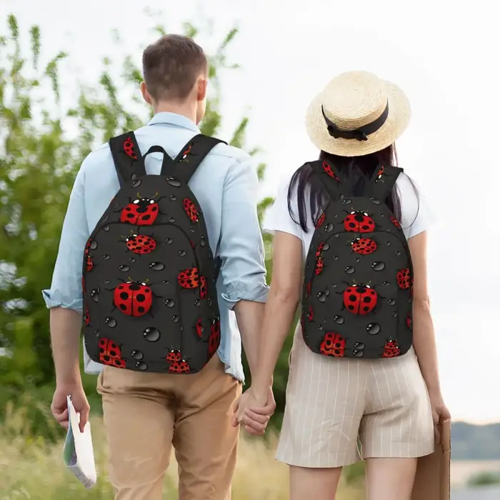Sac à dos CÔTÉ cinelles rouges avec gouttes d'eau