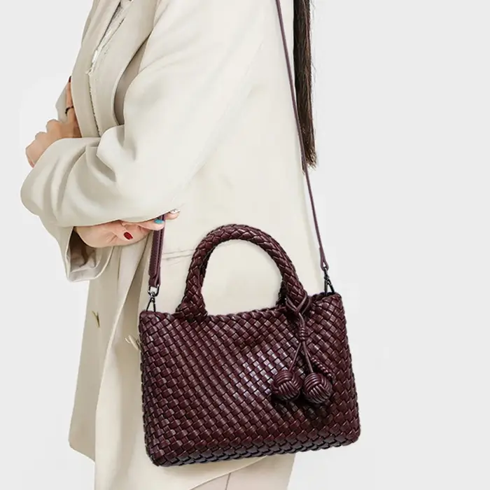 Sac à bandoulière tissé pour femme