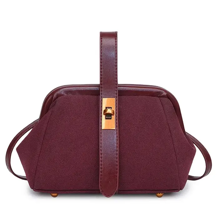Fouet de sacs à bandoulière en faux daim solide pour femme
