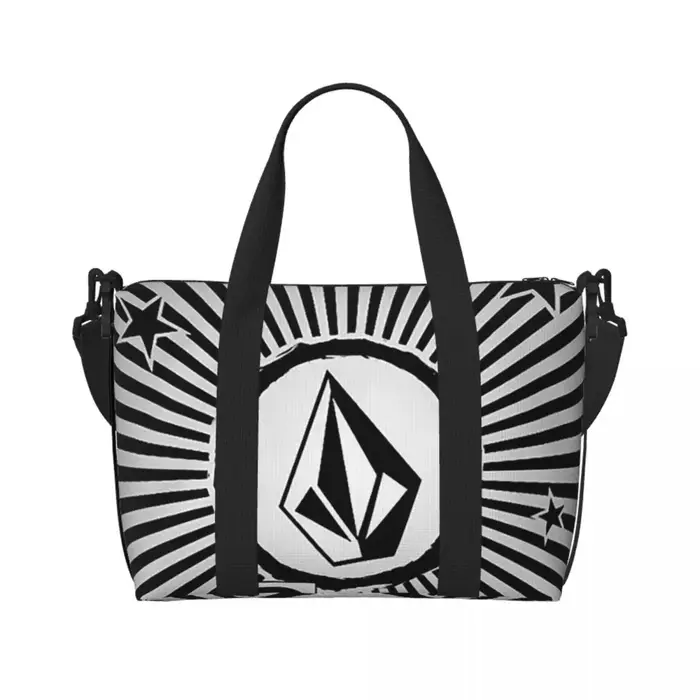Sac de voyage de plage avec Logo V-Volcom personnalisé, fourre-tout de grande capacité pour salle de