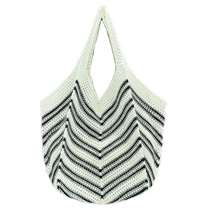Sac à bandoulière en tricot esthétique