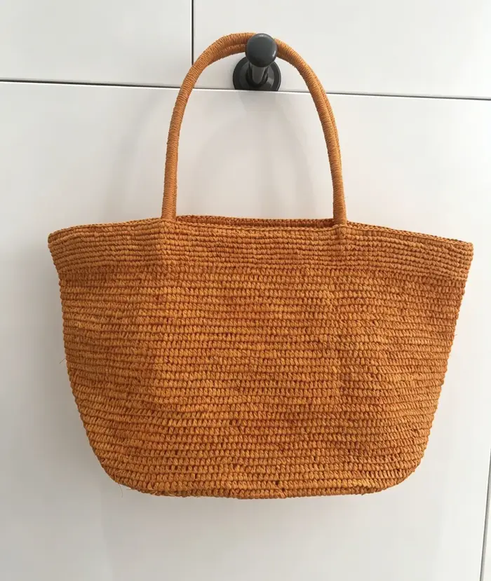 Nouveau Sac Fourre-tout Grande Capacité en Raphia Fait Main pour Femme