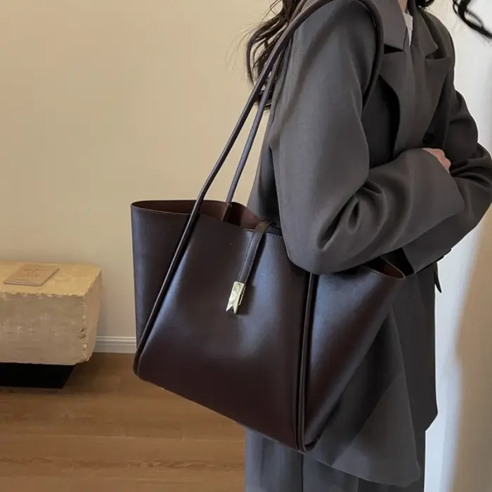 Sacs fourre-tout de luxe de marque pour femmes en cuir PU souple