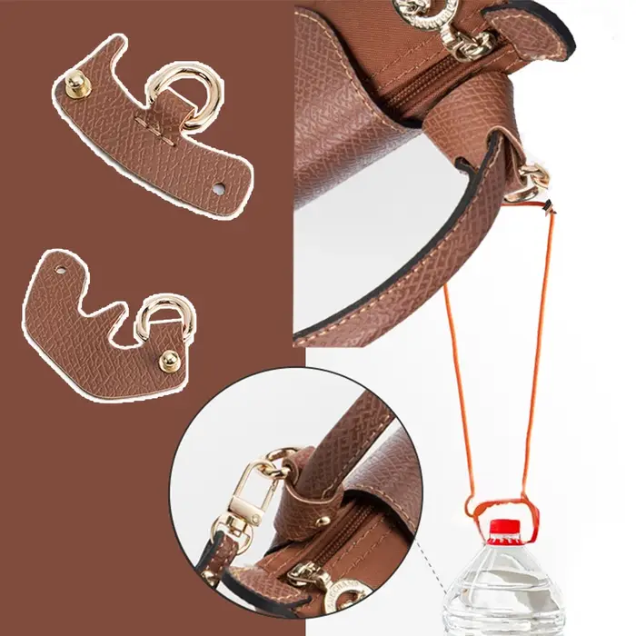 Sangles de sac longues en cuir véritable