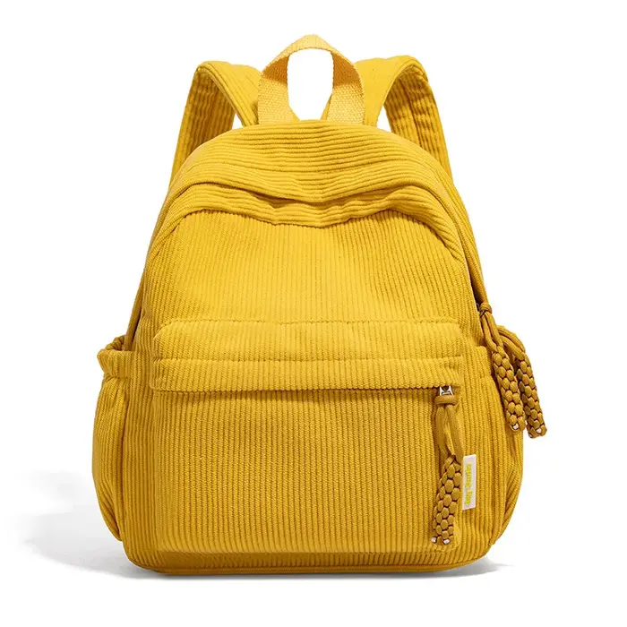 Sac à dos japonais décontracté Simple multifonctionnel voyage Shopping grande capacité velours côtel