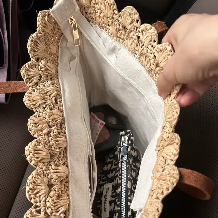 Sac fourre-tout élégant en dentelle française pour femme