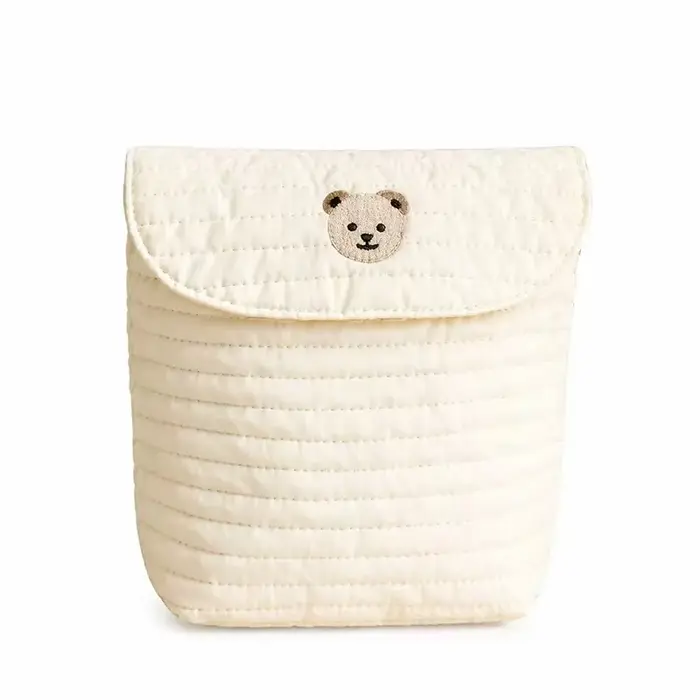 Sac à couches pour bébé motif ours de dessin animé, sac de rangement pour couches, mini sac à main multifonctionnel, sac de maman, organiseurs de couches, articles pour bébé