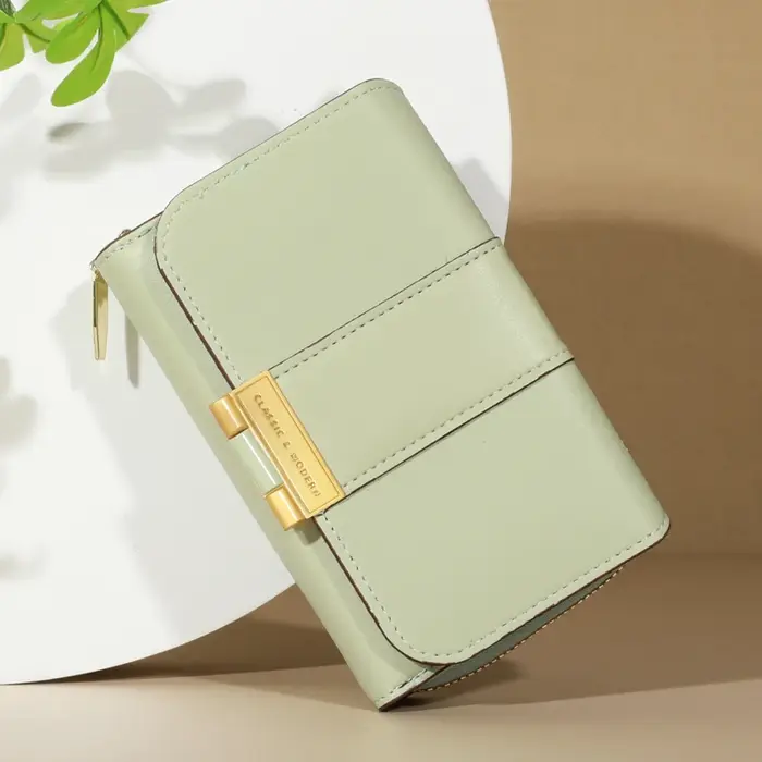 Sac à main en cuir PU avec fermeture éclair pour femme
