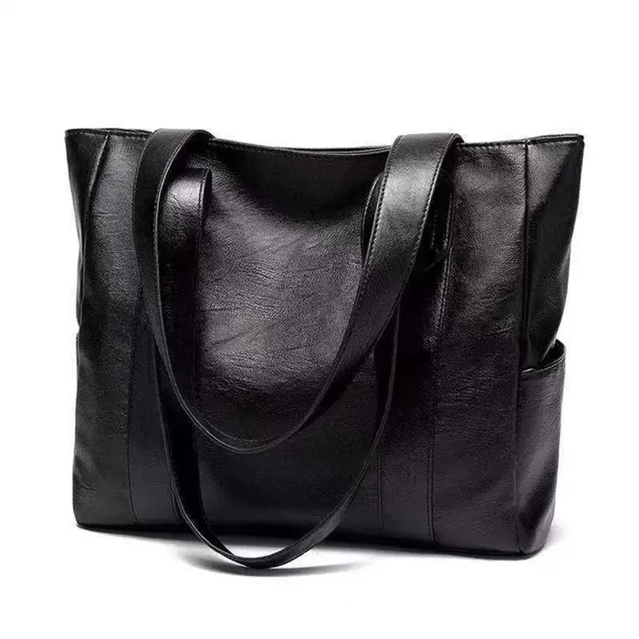 Sac seau en cuir ciré pour femmes