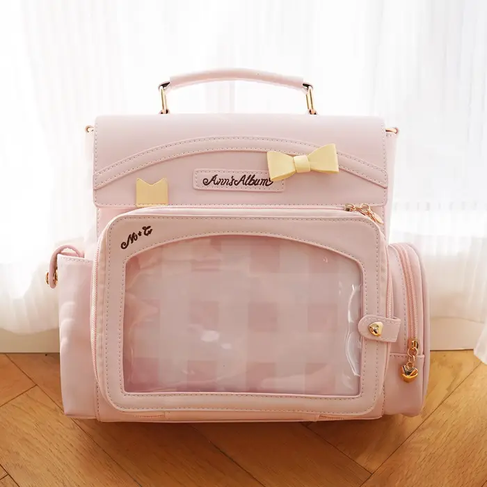 Mode arc Original Mochilas Mujer mignon rétro Mochila carré Ita sac Transparent Bolsas multi-fonction Jk sac à dos