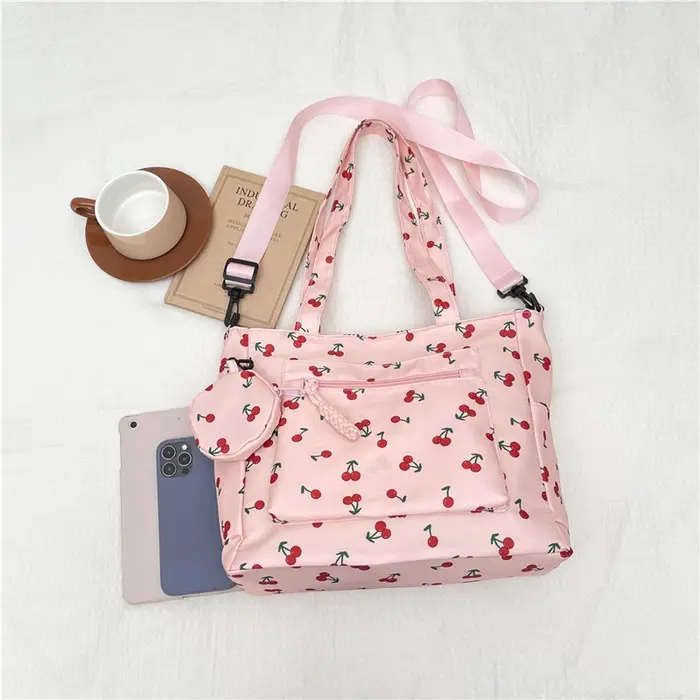 Sac fourre-tout imprimé cerise pour femmes