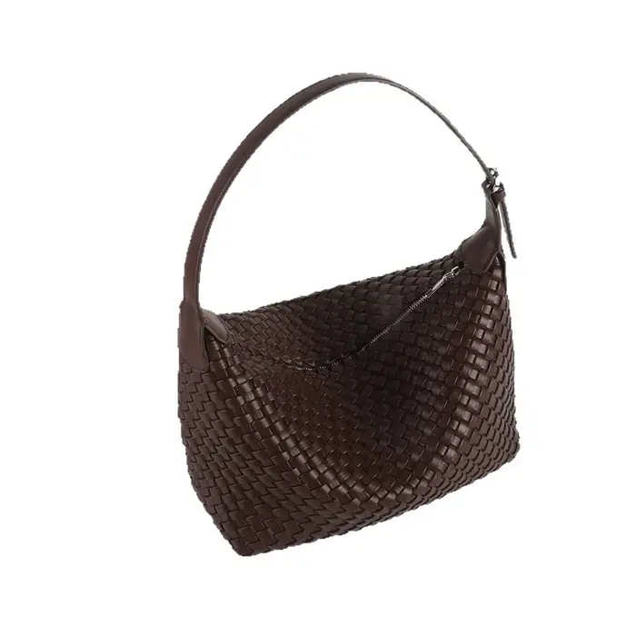 Sac bandoulière en cuir tressé à la main pour femme – Design élégant