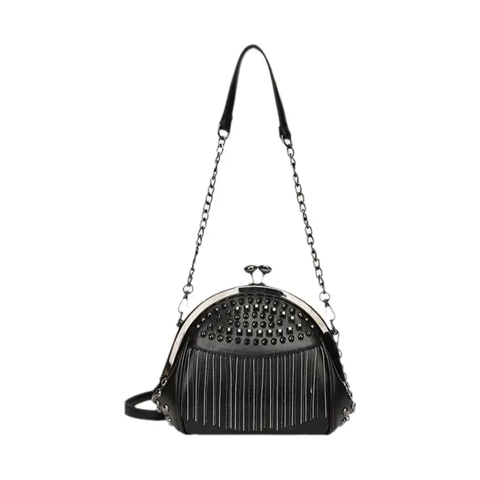 Sac à bandoulière à franges et pompons