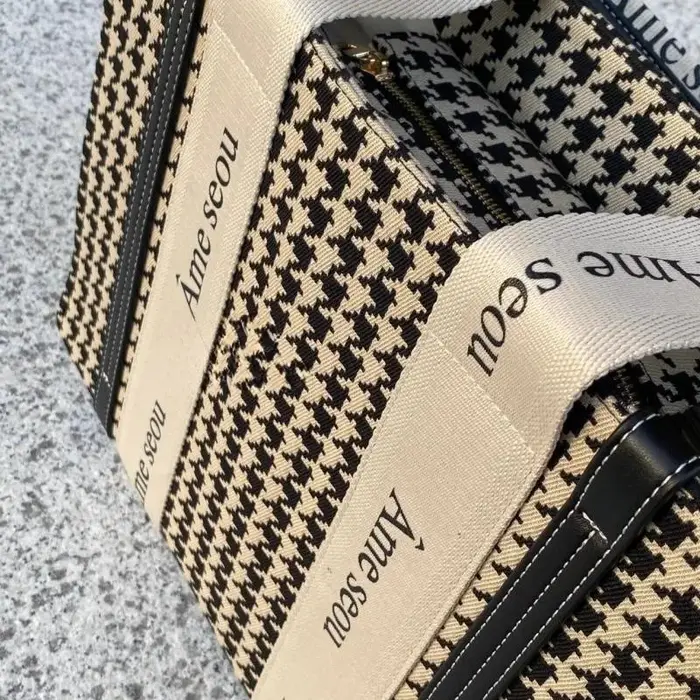 Sac fourre-tout pied-de-poule pour femmes