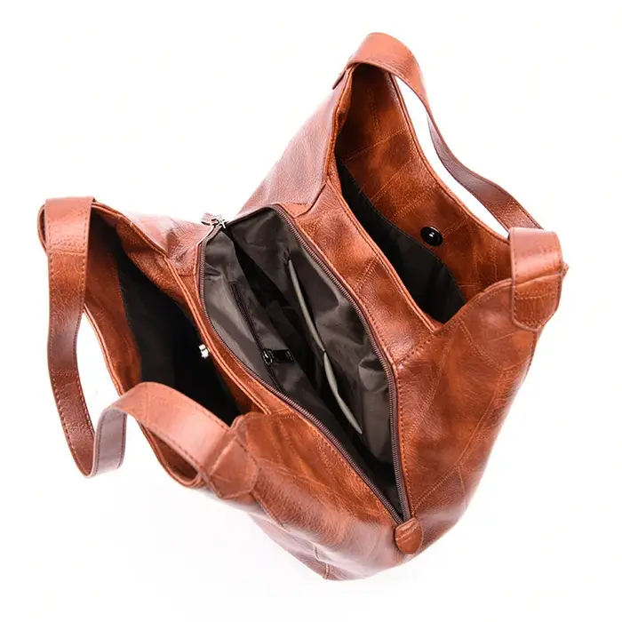 Grand sac fourre-tout en cuir souple