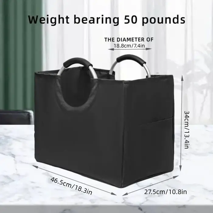 Sac de courses multifonctionnel avec poignées en aluminium
