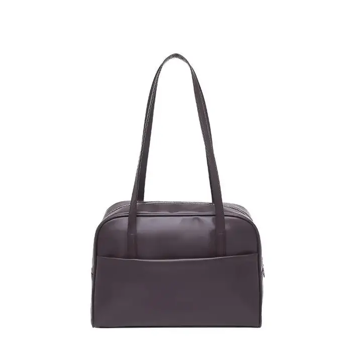Sac fourre-tout décontracté en similicuir grande capacité pour femme, sac à bandoulière polyvalent v