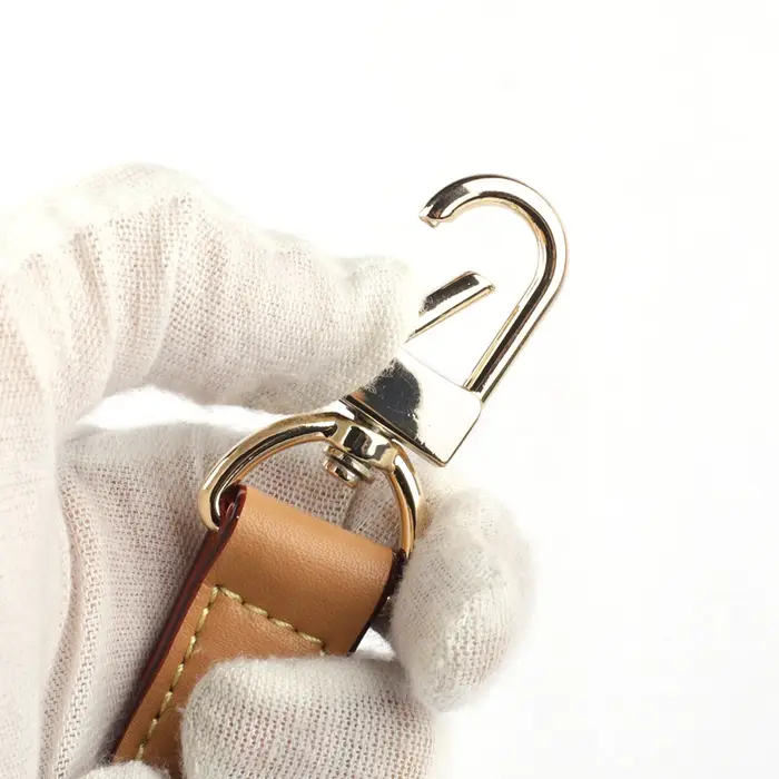 Sangle d'épaule courte de luxe en cuir véritable