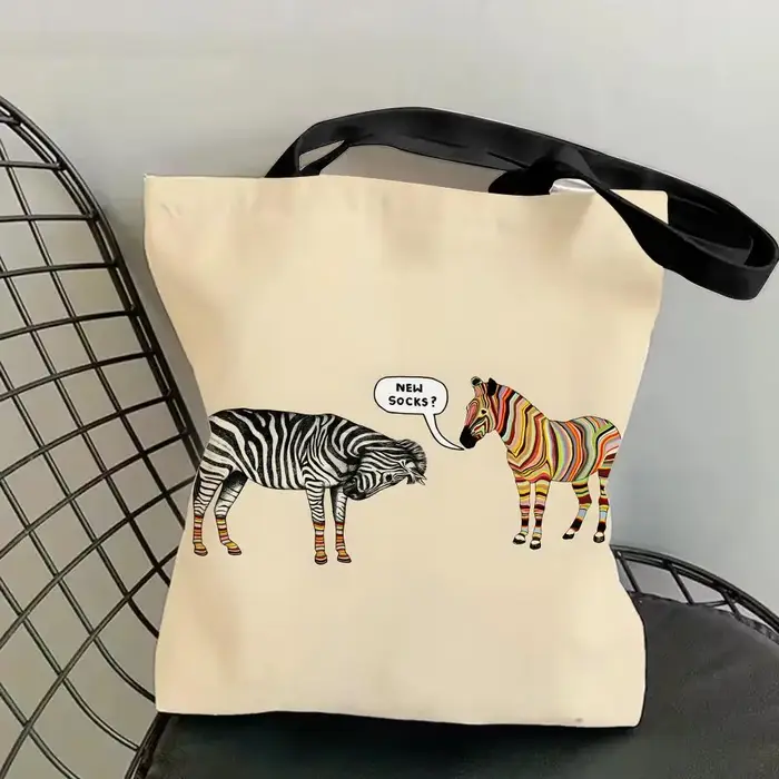 S-Smith fashion P-Paul Sacs de rangement Sac fourre-tout en toile Imprimé double face Léger Sac de voyage à bandoulière Sac de plage Cadeau Écologique