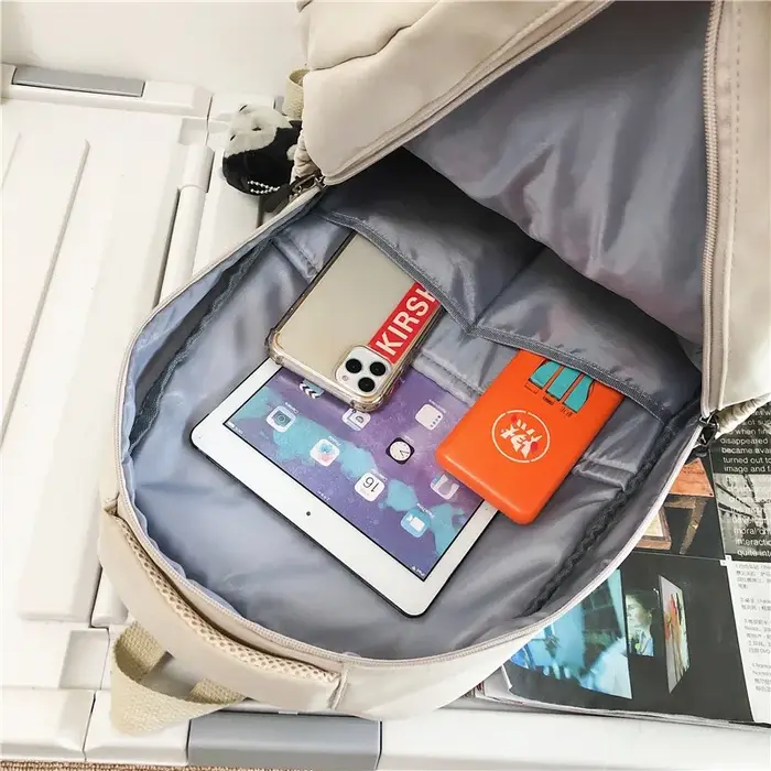 Sac à dos de couleur unie pour femmes
