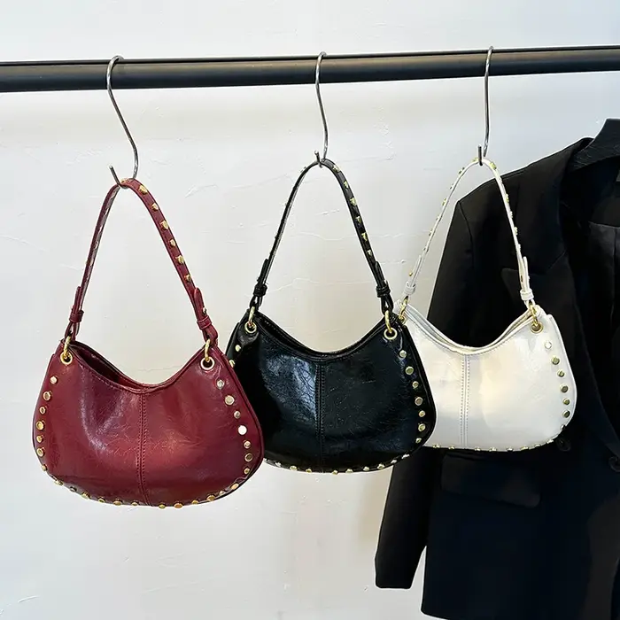 Sac à bandoulière demi-lune pour femmes