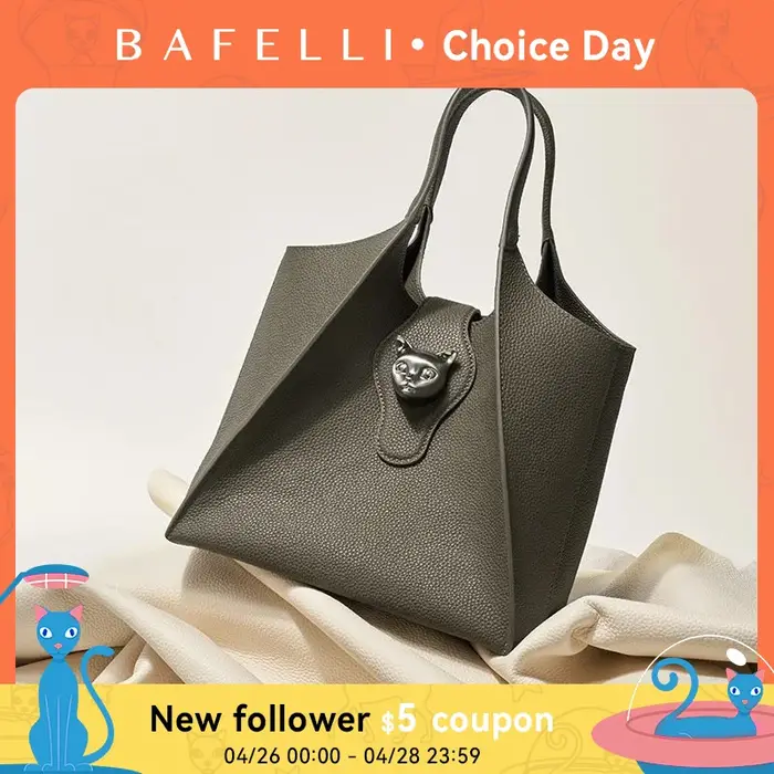 Sac à main fourre-tout de voyage BAFELLI 2026 pour femme en cuir véritable, sac à main unisexe de lu