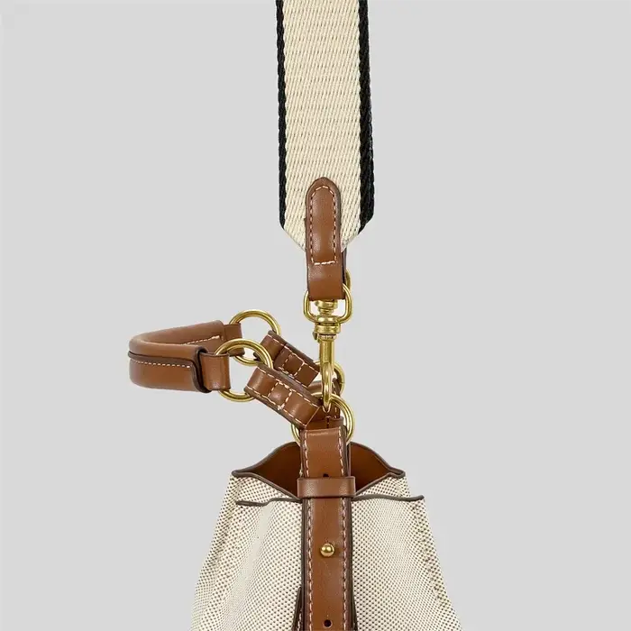 Sac seau en toile à panneaux pour femmes