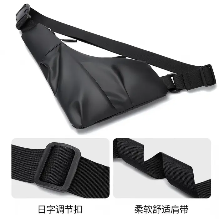 Sac croisé triangulaire antivol avec sangle réglable