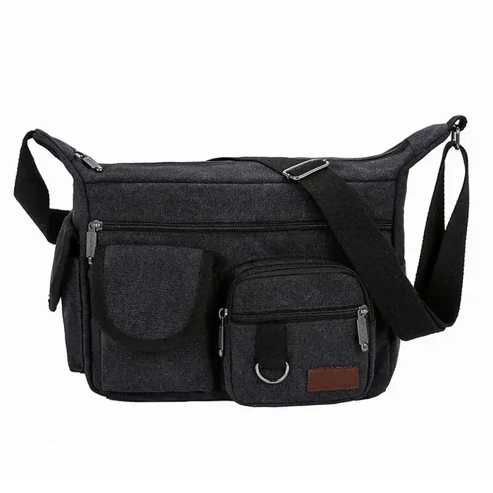 Nouveau Nouveau sac à bandoulière multi-poches sac de messager pour étudiant voyage sac casual