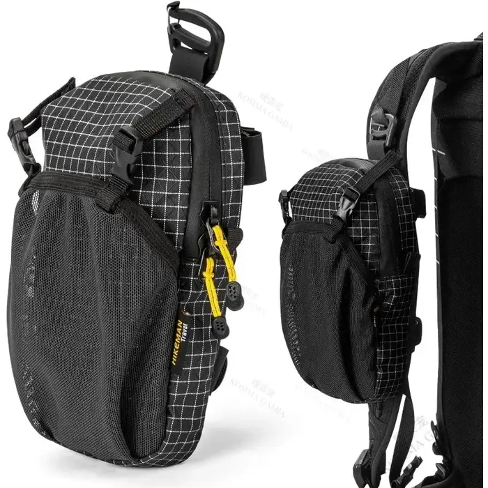 Pochette pour téléphone à bandoulière, sac d'attache léger et étanche pour sac à dos, randonnée, cam