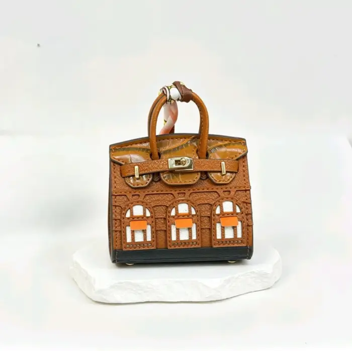 Mini porte-clés en cuir de luxe, nouveau style, pour décoration de maison, avec enveloppe, écouteurs